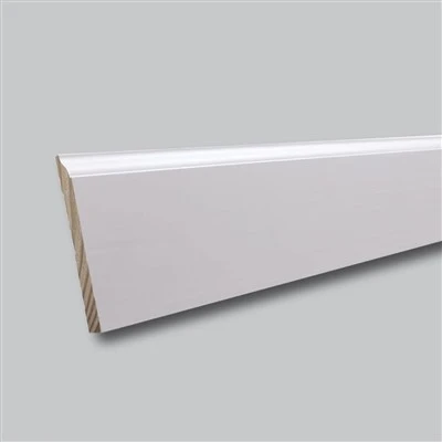 Beautiful White Painted Wood Pine Baseboard
