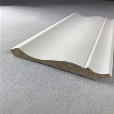 Decorative White Gesso Coated Wooden Crown Mouldings For Ceiling