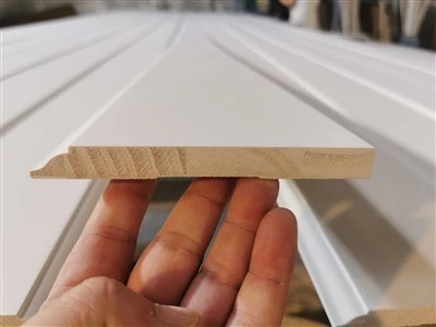 WM 618 9/16 In. X 5-1/4 In. X 16 Ft.Primed Finger-Jointed Base Moulding