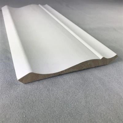 Solidcore White Gesso Coated Wooden Crown Mouldings For Ceiling