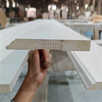 White Gesso Coated FJ Wooden Trim Mouldings Base Boards For The Floor