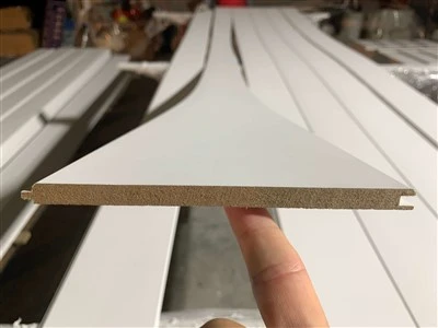 White Primed Wall Panel With V Groove TVG Mouldings