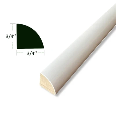 White Primed Wood Traditional Quarter Round