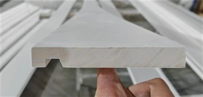 White Primed Wood Window Reveal