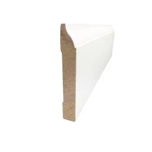 Primed Wood Baseboard Moulding