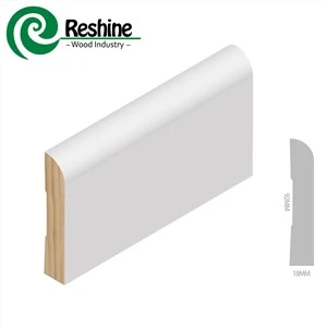 Primed Pine Baseboard Trim Moulding
