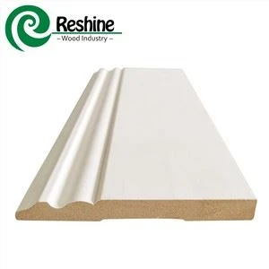 White Primed MDF Baseboard Molding